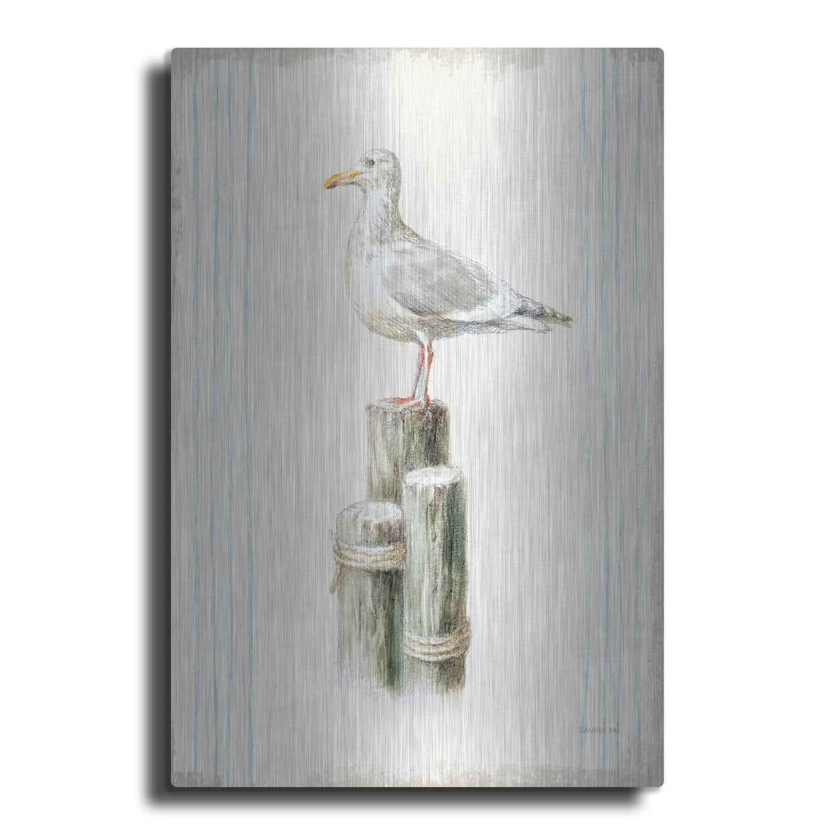 'Floursack Nautical 13 No Words' by Danhui Nai – Metal Wall Art