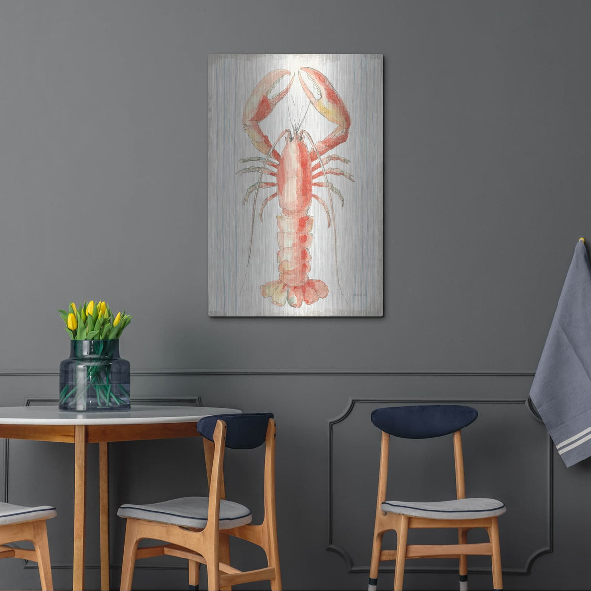 'Floursack Nautical 2 No Words' by Danhui Nai – Metal Wall Art, 24x36 room view