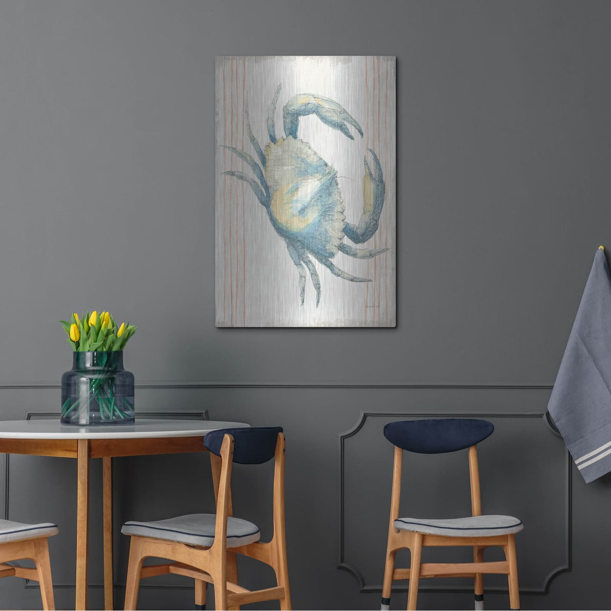 'Floursack Nautical 3 No Words' by Danhui Nai – Metal Wall Art, 24x36 room view