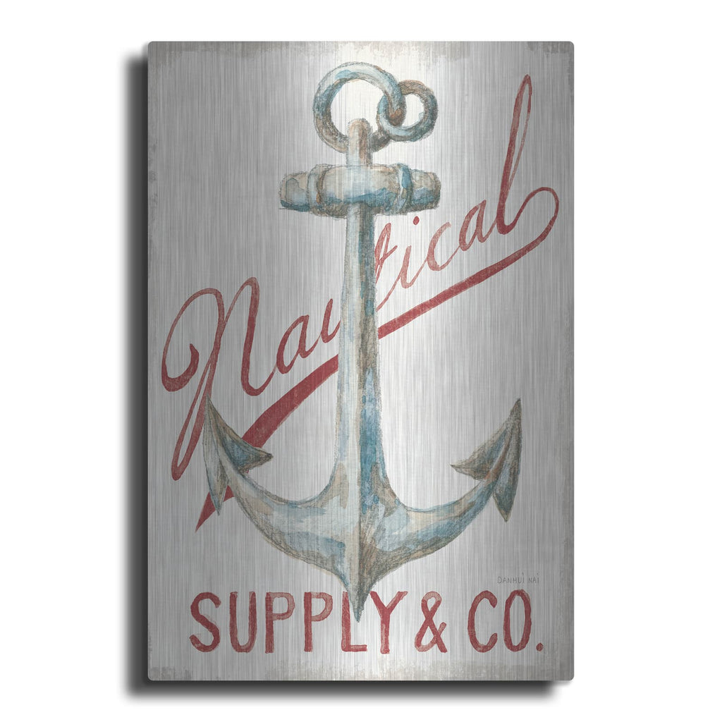 'Floursack Nautical 5 Red' by Danhui Nai – Metal Wall Art
