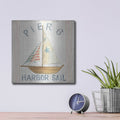 'Floursack Nautical Square 7' by Danhui Nai – Metal Wall Art, 12x12 room view