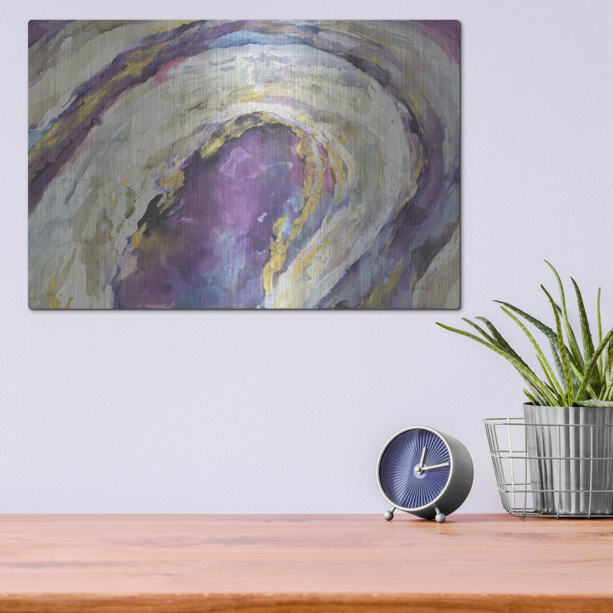 'Flow' by Danhui Nai – Metal Wall Art, 16x12 room view