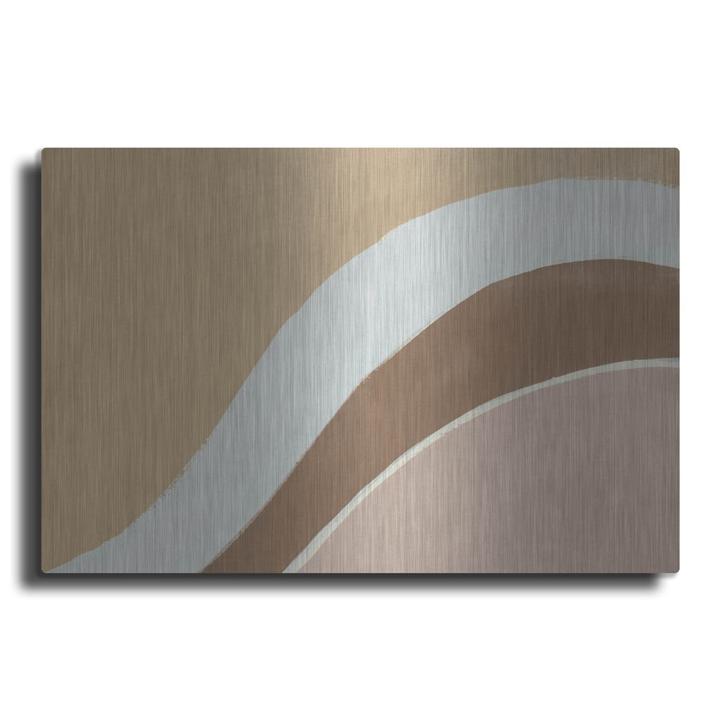 'Flowing 2 Neutral C' by Danhui Nai – Metal Wall Art