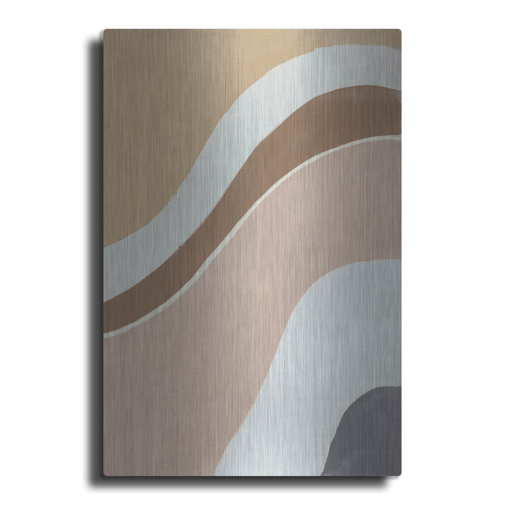'Flowing 2 Neutral' by Danhui Nai – Metal Wall Art
