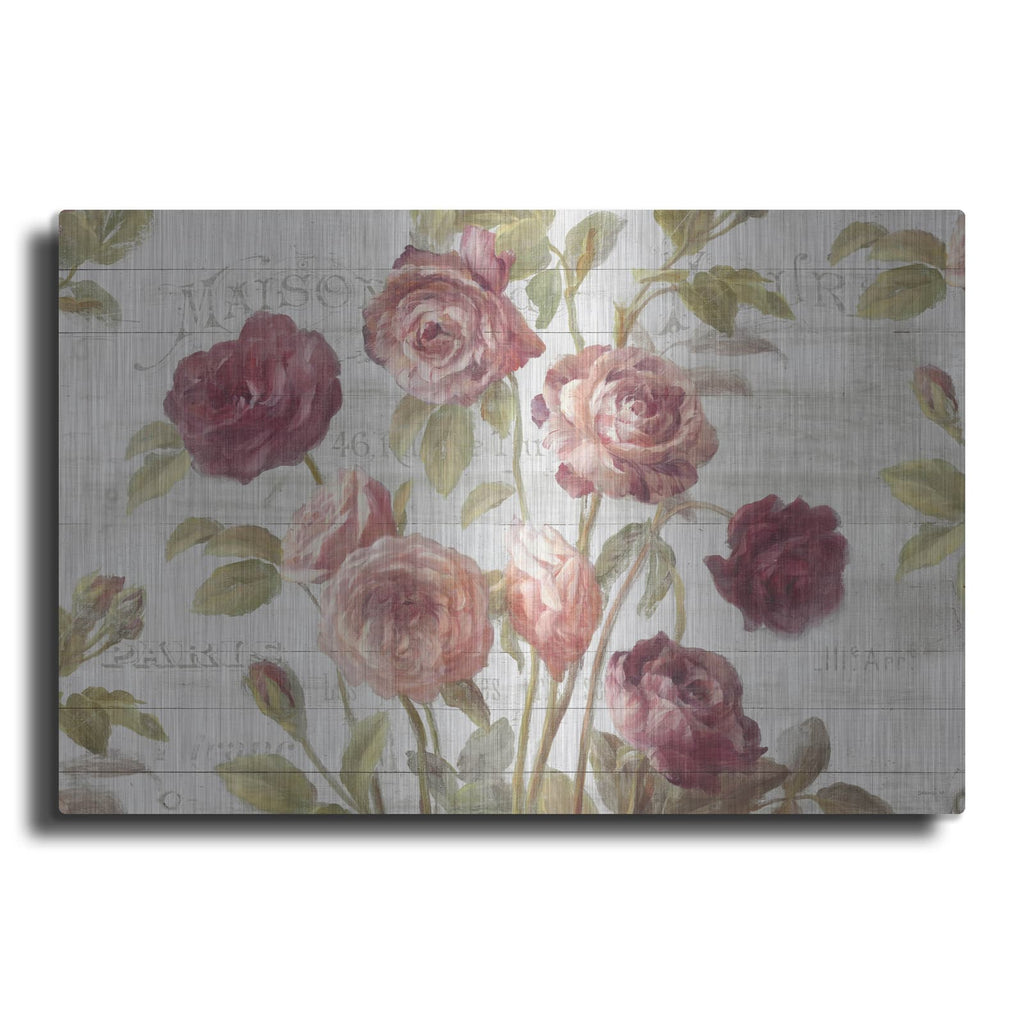 'French Roses 1' by Danhui Nai – Metal Wall Art