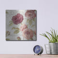 'French Roses 5' by Danhui Nai – Metal Wall Art, 12x12 room view
