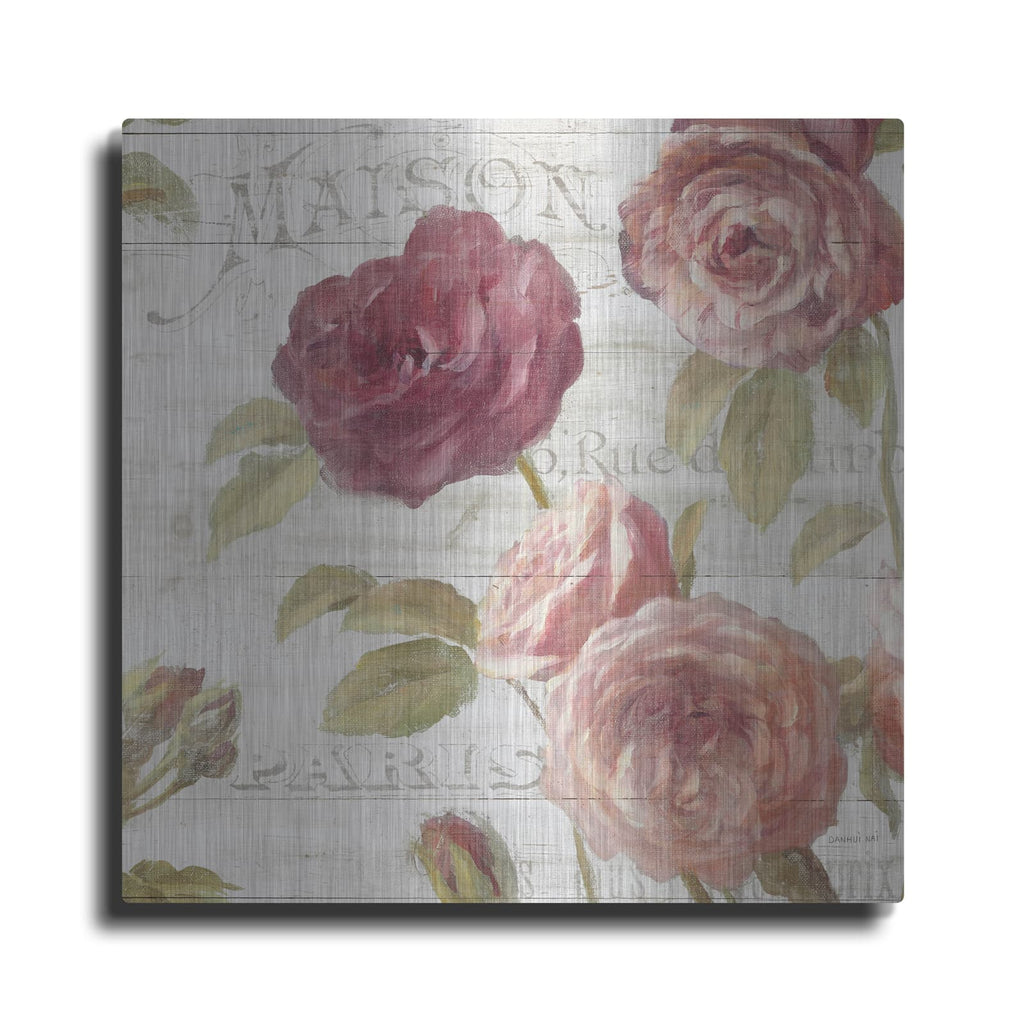 'French Roses 5' by Danhui Nai – Metal Wall Art