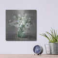 'Fresh Anemones Sage Border' by Danhui Nai – Metal Wall Art, 12x12 room view