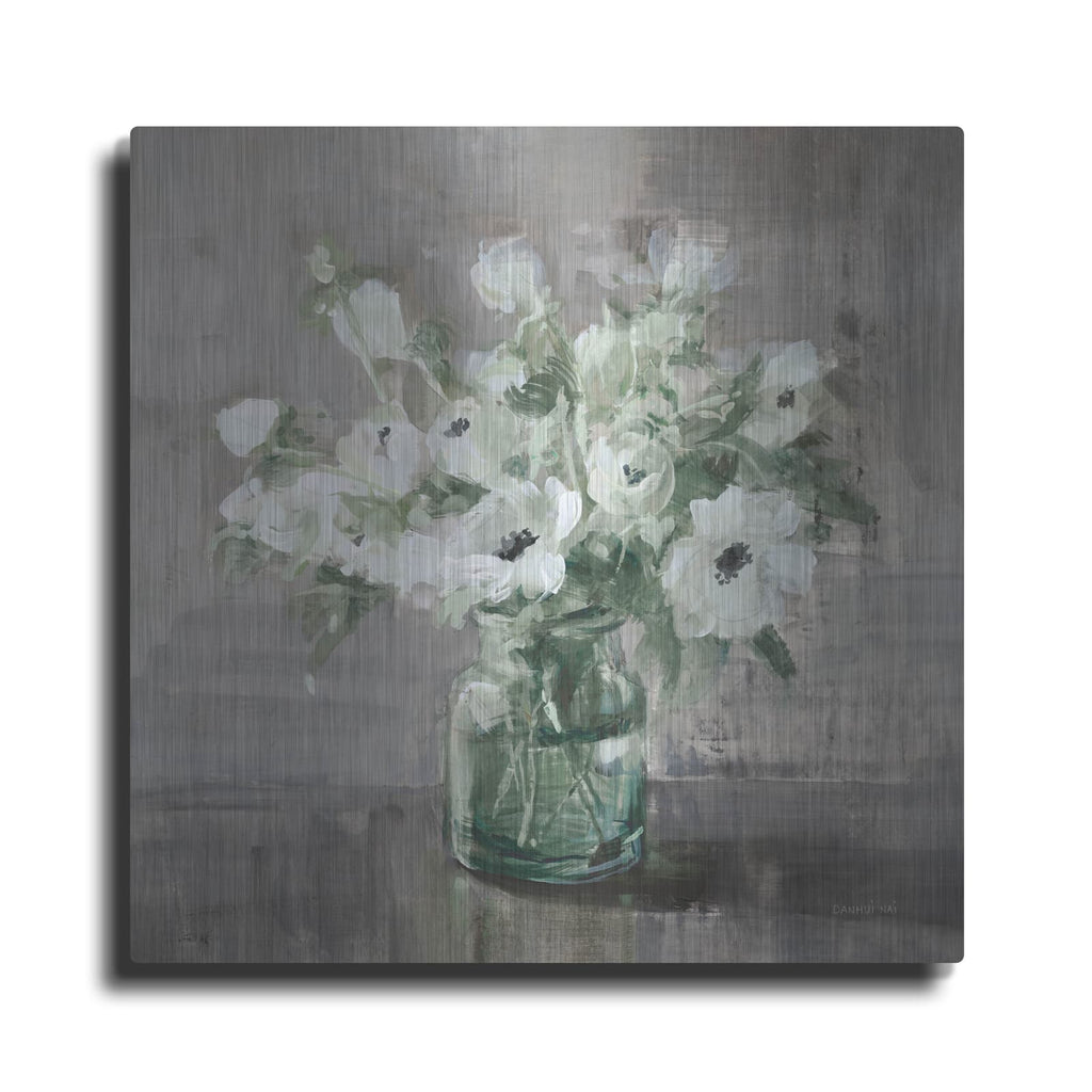 'Fresh Anemones Sage Border' by Danhui Nai – Metal Wall Art