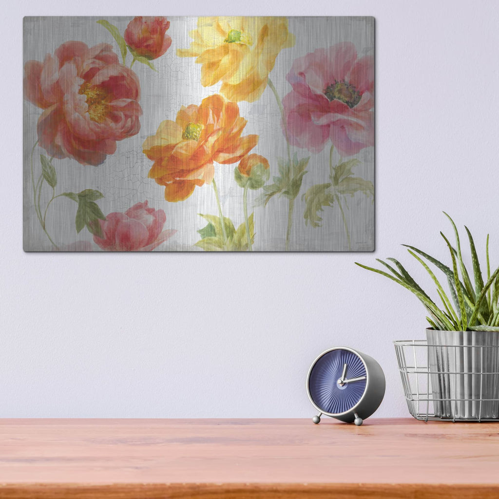 'Full Bloom 1' by Danhui Nai – Metal Wall Art, 16x12 room view