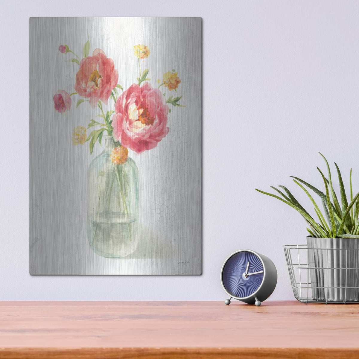 'Full Bloom 8' by Danhui Nai – Metal Wall Art, 12x16 room view