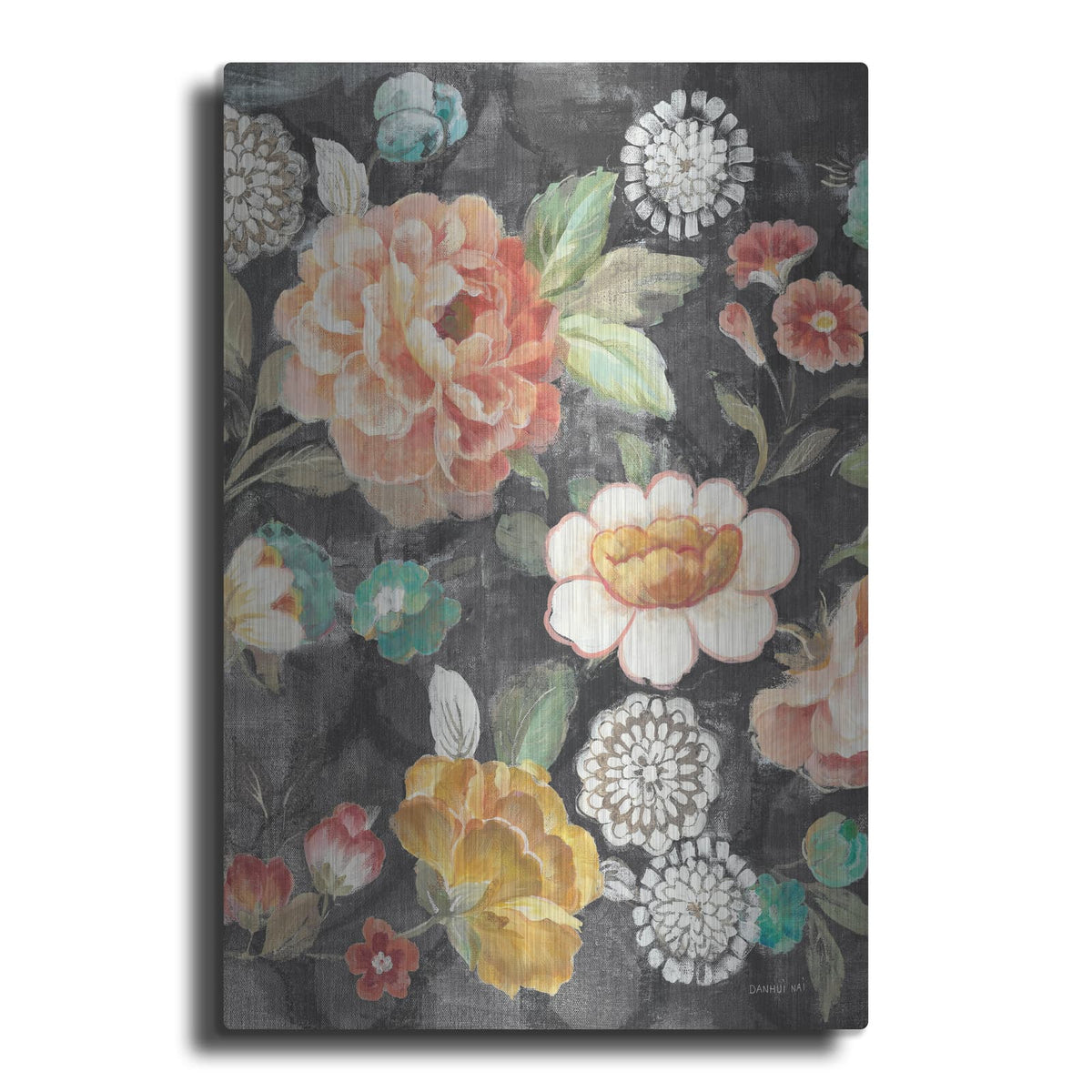 'Garden Of Delight Black 2' by Danhui Nai – Metal Wall Art