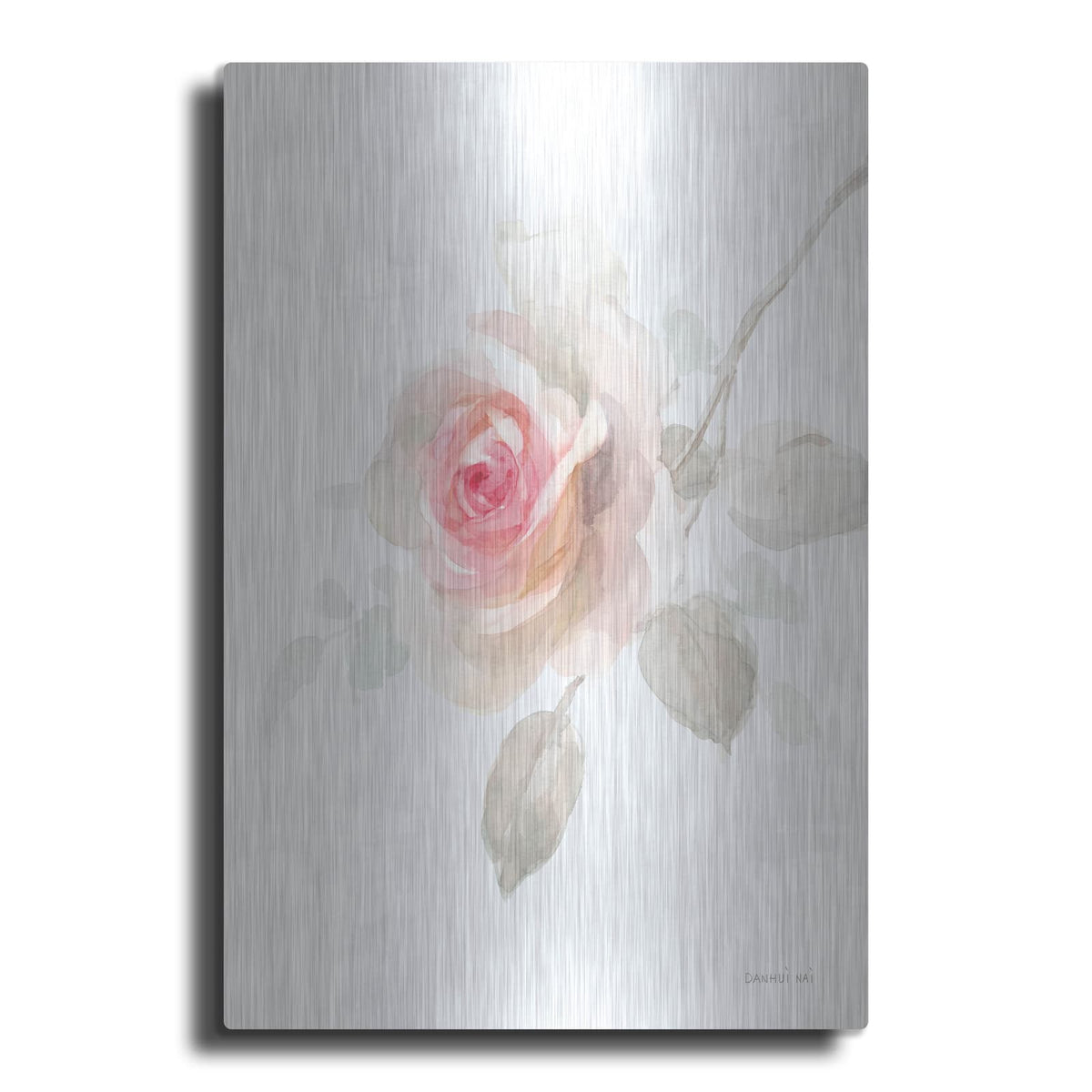 'Gentle Rose 2' by Danhui Nai – Metal Wall Art