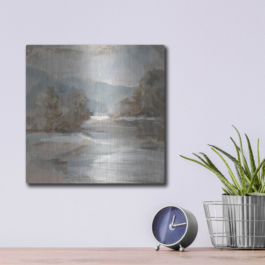 'Gentle Valley' by Danhui Nai – Metal Wall Art, 12x12 room view