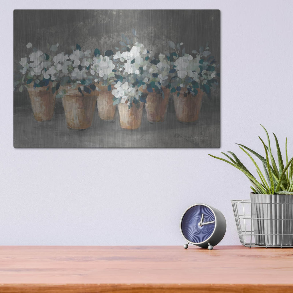 'Geranium Glory 1 Light' by Danhui Nai – Metal Wall Art, 16x12 room view