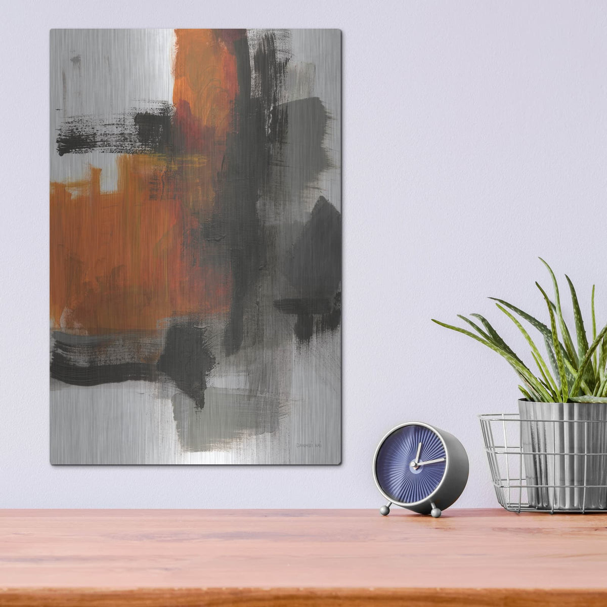 'Golden Azo 1' by Danhui Nai – Metal Wall Art, 12x16 room view