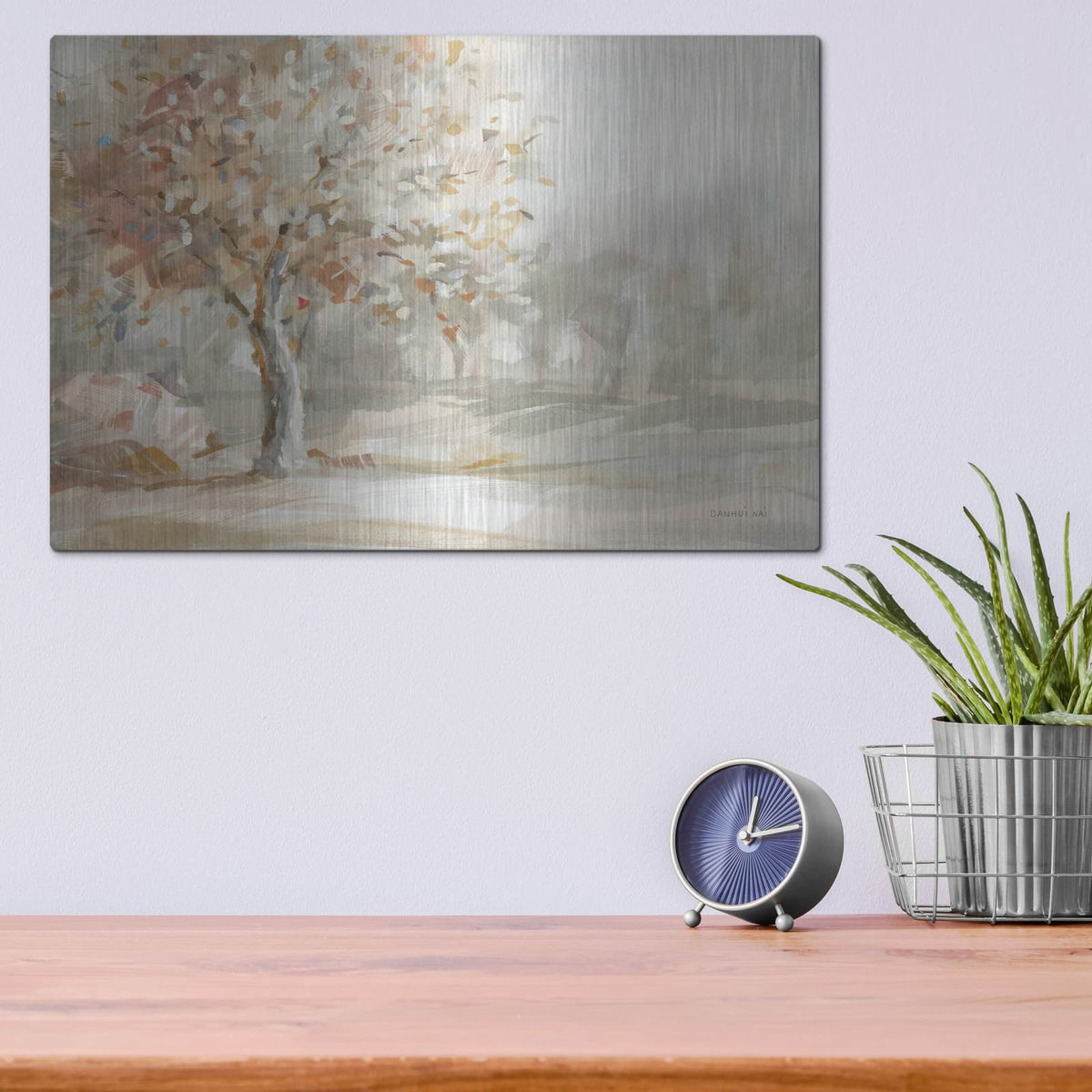 'Golden Day' by Danhui Nai – Metal Wall Art, 16x12 room view
