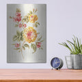 'Golden Flowers 2' by Danhui Nai – Metal Wall Art, 12x16 room view