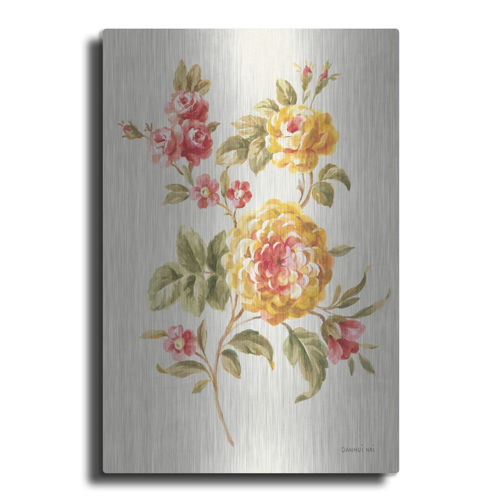 'Golden Flowers 2' by Danhui Nai – Metal Wall Art