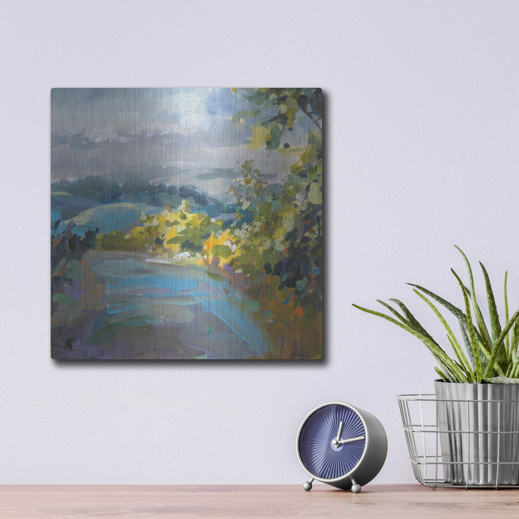 'Golden Valley' by Danhui Nai – Metal Wall Art, 12x12 room view