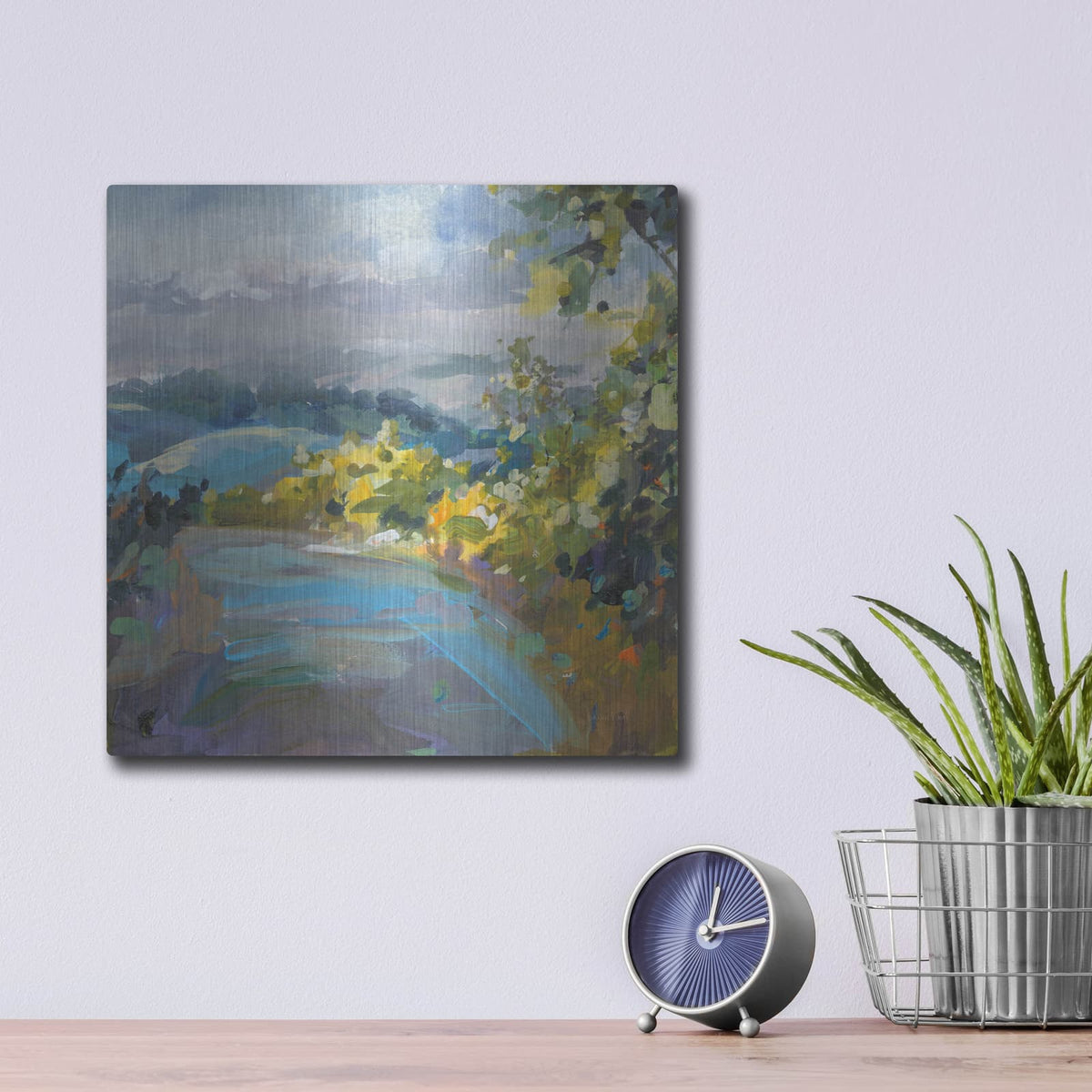 'Golden Valley' by Danhui Nai – Metal Wall Art, 12x12 room view