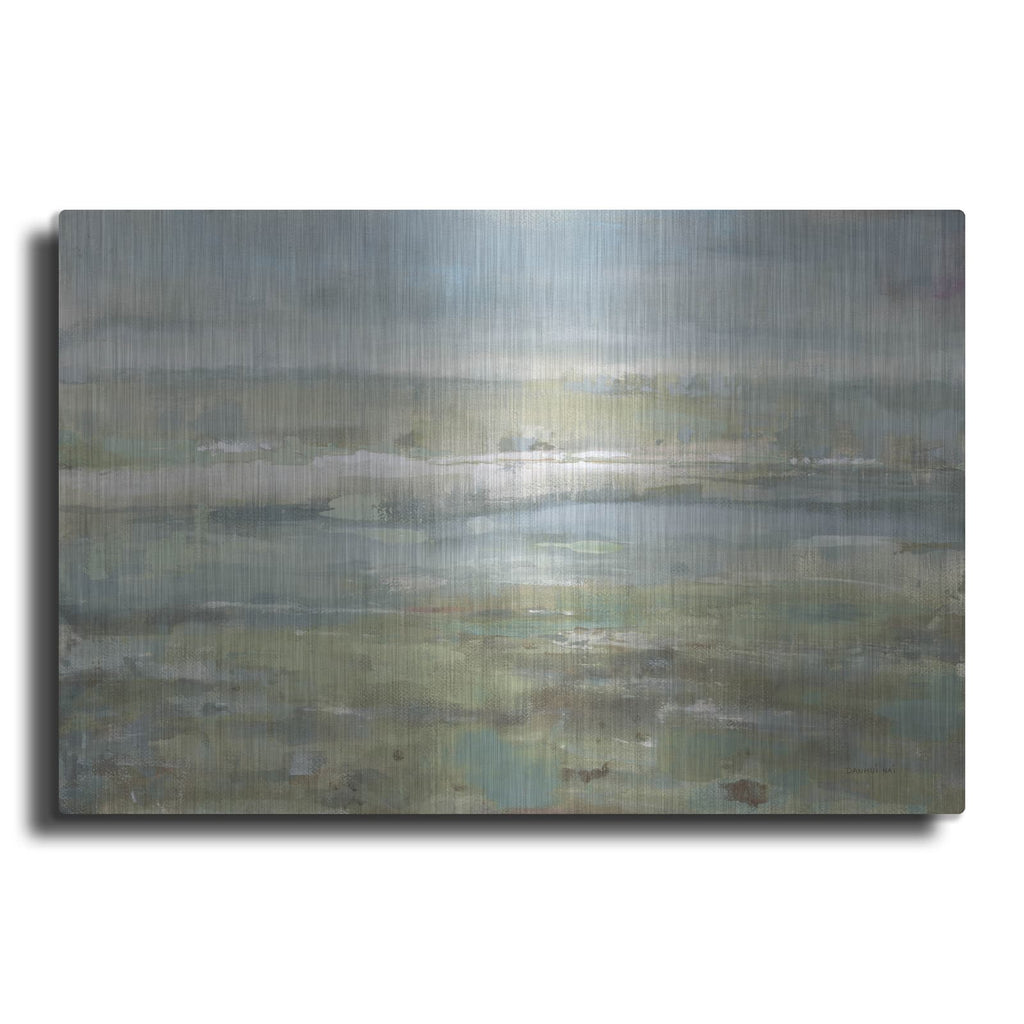 'Gray Blue Field' by Danhui Nai – Metal Wall Art
