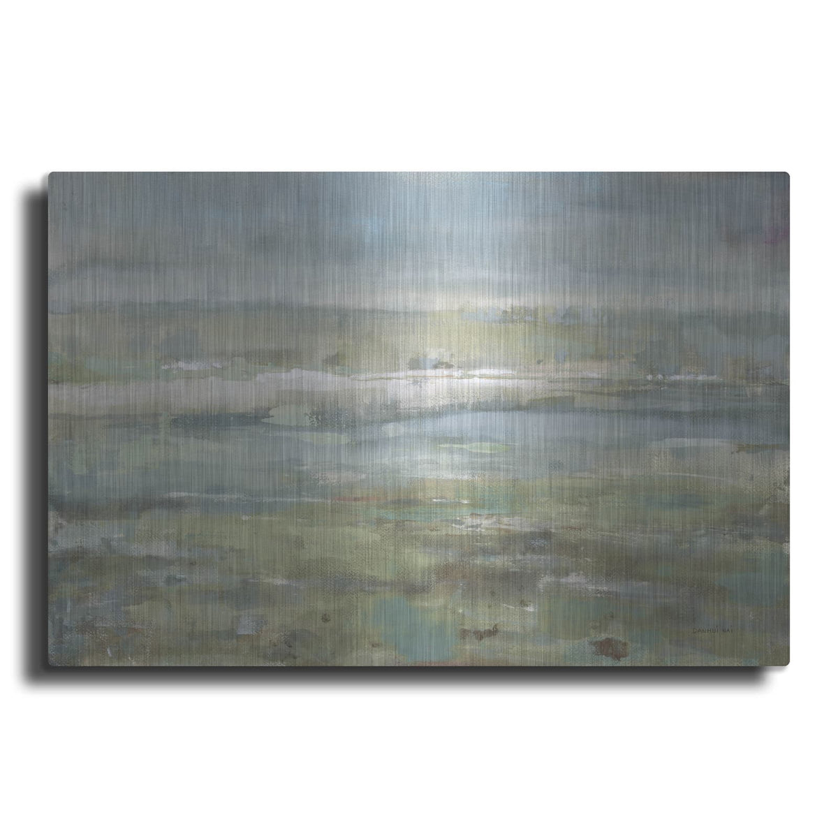 'Gray Blue Field' by Danhui Nai – Metal Wall Art