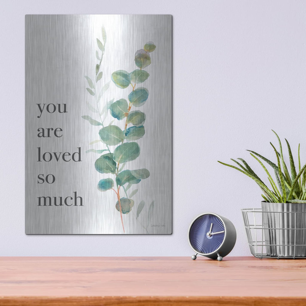 'Greenery 3 Loved' by Danhui Nai – Metal Wall Art, 12x16 room view