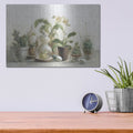 'Greenhouse Orchids On Shiplap' by Danhui Nai – Metal Wall Art, 16x12 room view