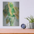'Greenhouse Palm 1 Teal And Gold C' by Danhui Nai – Metal Wall Art, 12x16 room view