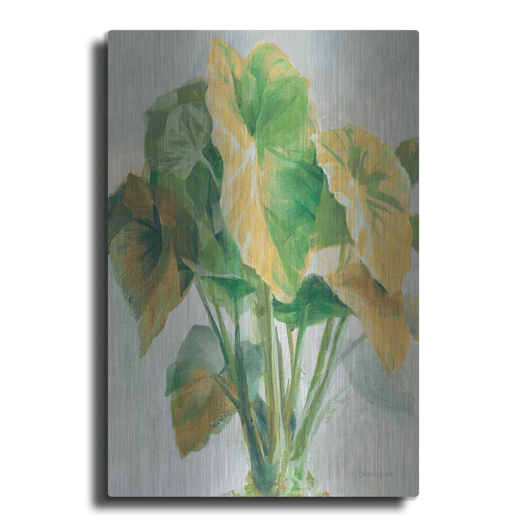'Greenhouse Palm 1 Teal And Gold C' by Danhui Nai – Metal Wall Art