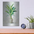'Greenhouse Palm 2 Chevron Pot' by Danhui Nai – Metal Wall Art, 12x16 room view
