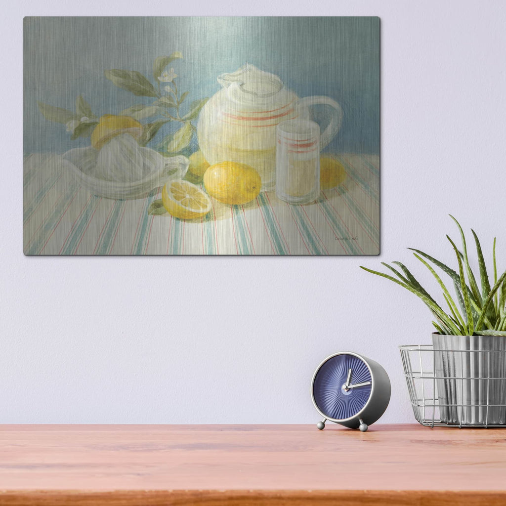 'Handmade Lemonade' by Danhui Nai – Metal Wall Art, 16x12 room view