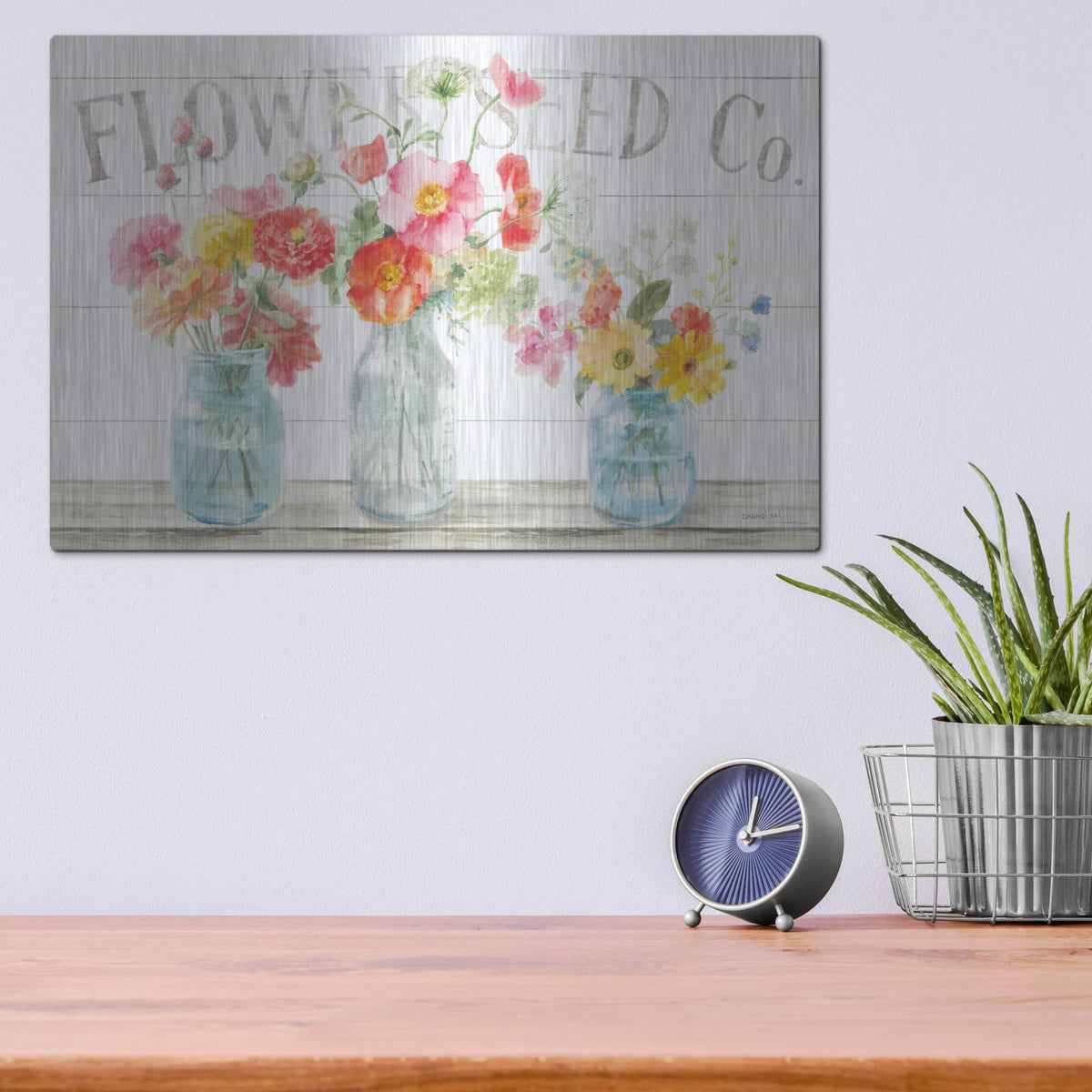 'Homegrown Summer 1' by Danhui Nai – Metal Wall Art, 16x12 room view