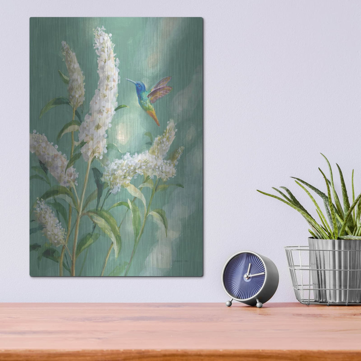 'Hummingbird Spring 2' by Danhui Nai – Metal Wall Art, 12x16 room view