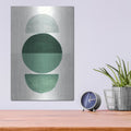'In Between 1 Green' by Danhui Nai – Metal Wall Art, 12x16 room view