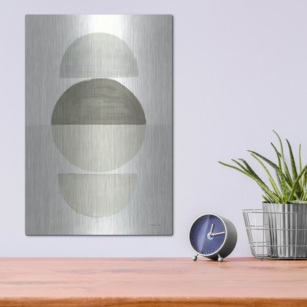 'In Between 1 Neutral' by Danhui Nai – Metal Wall Art, 12x16 room view