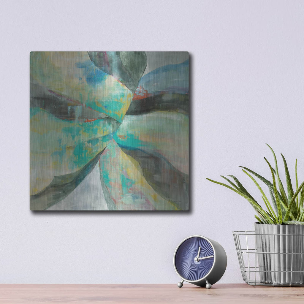 'In The Valley Abstract 1' by Danhui Nai – Metal Wall Art, 12x12 room view