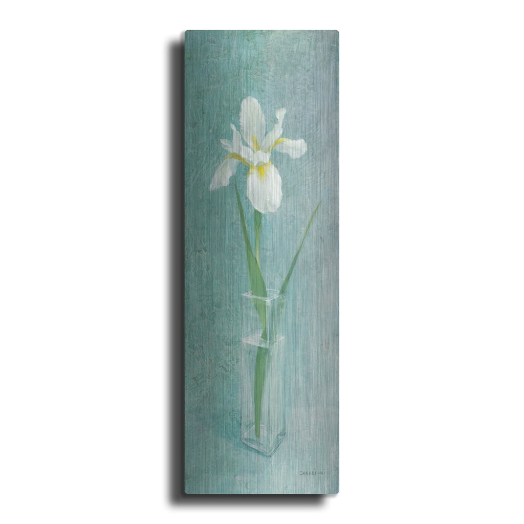 'Iris On Blue' by Danhui Nai – Metal Wall Art