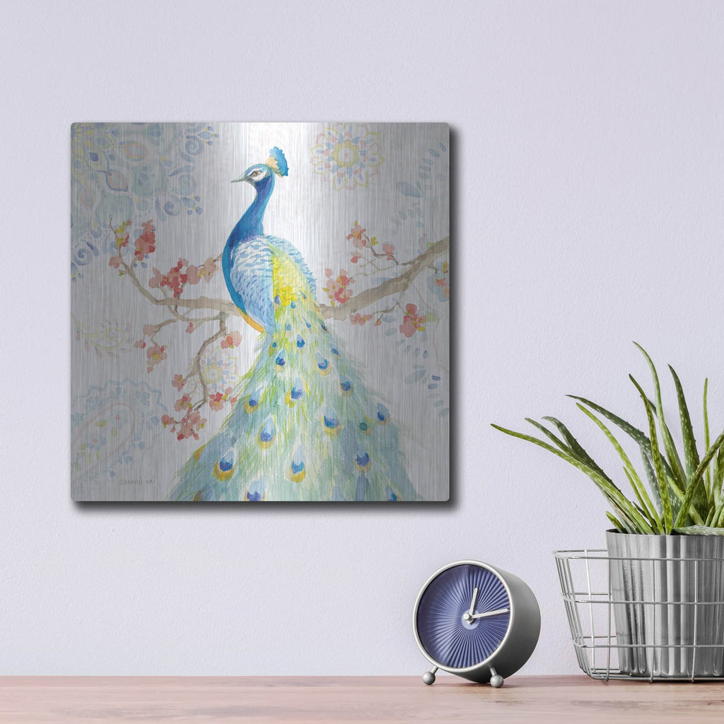 'Jaipur 2 C' by Danhui Nai – Metal Wall Art, 12x12 room view