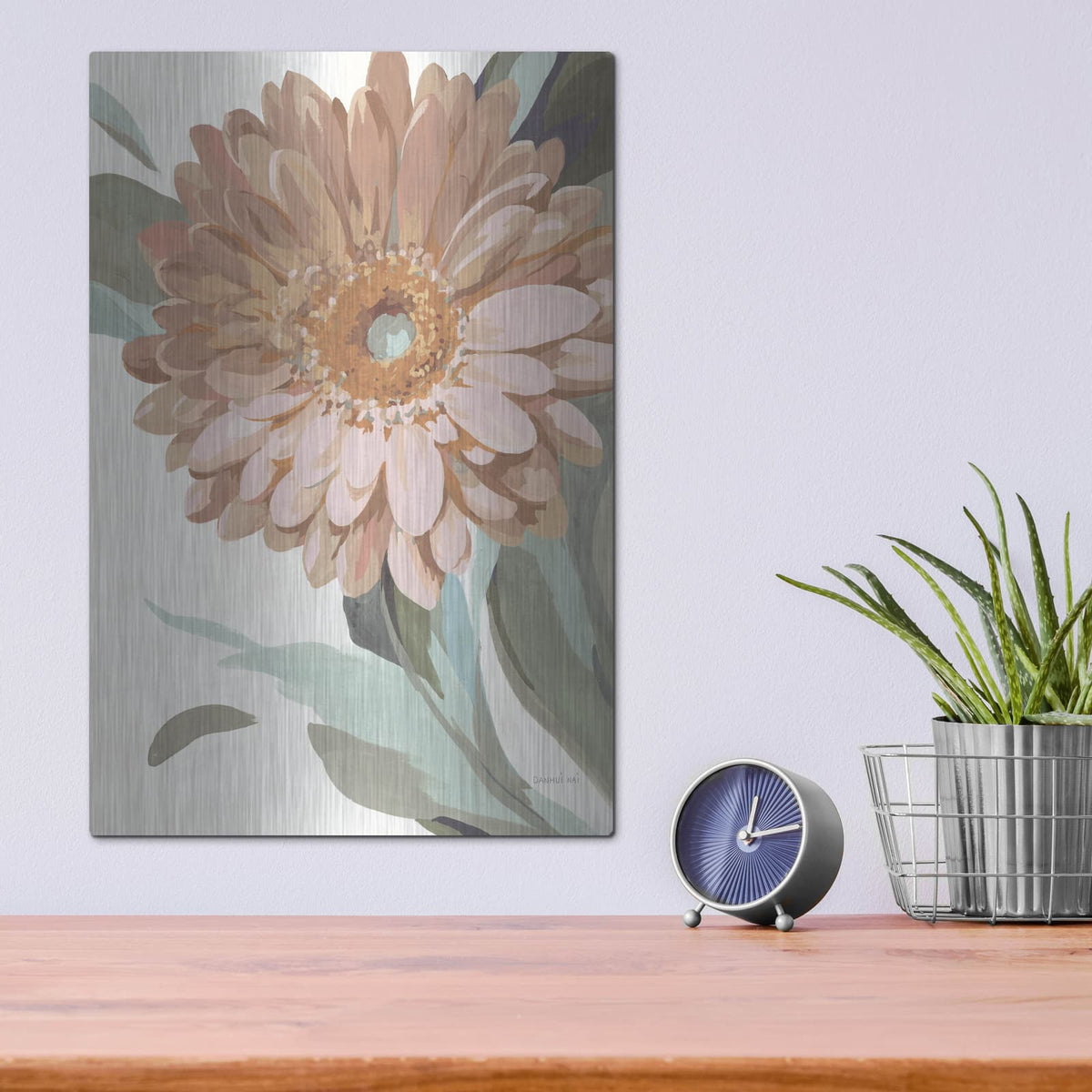 'Jewel Of The Garden 2 Pastel' by Danhui Nai – Metal Wall Art, 12x16 room view
