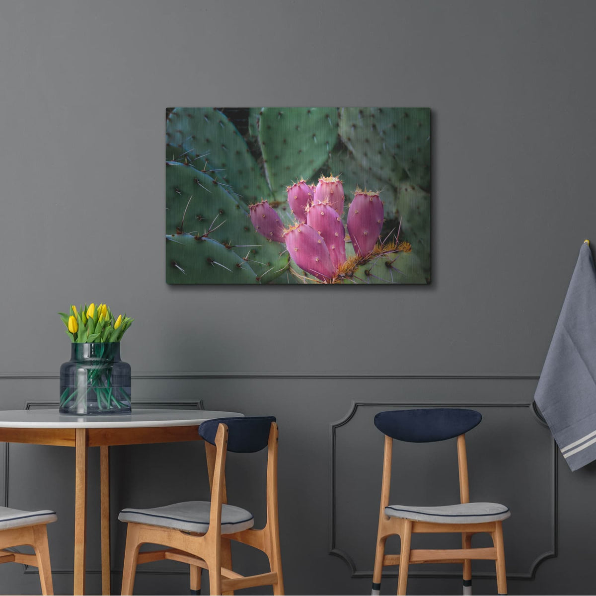 'Pink Cactus' by Dennis Frates – Metal Wall Art, 36x24 room view
