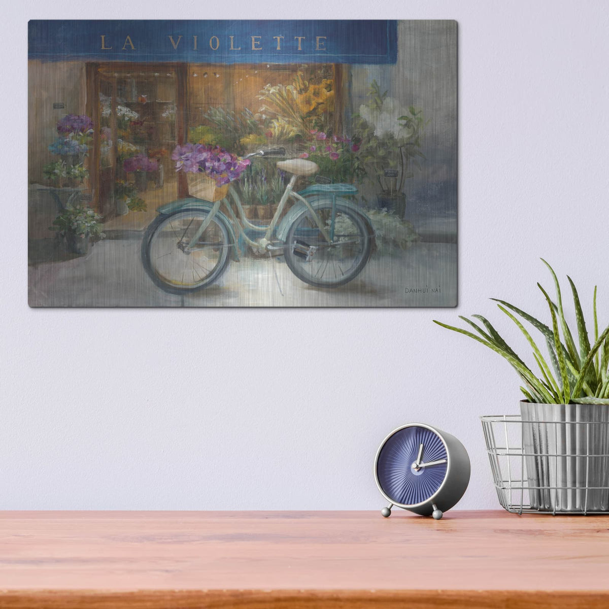 'La Violette Grand' by Danhui Nai – Metal Wall Art, 16x12 room view