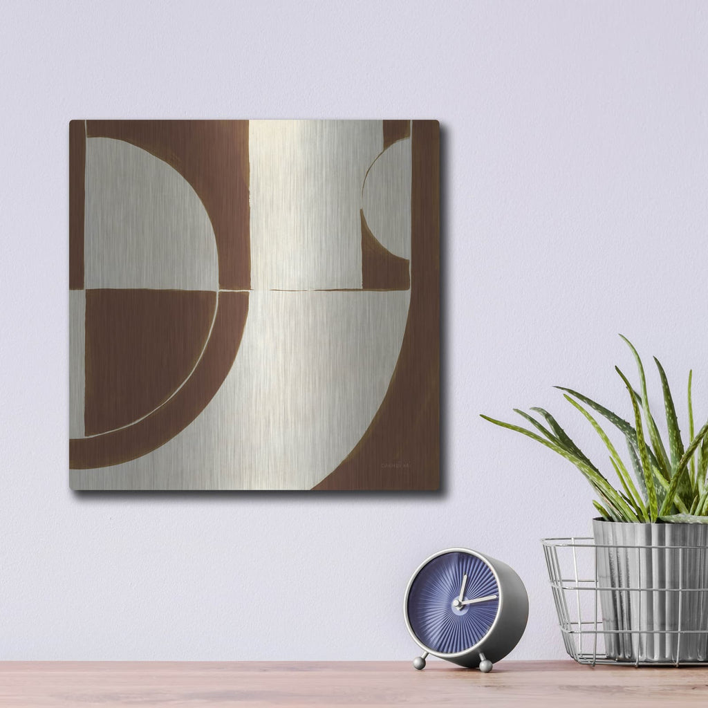 'Laid Back Sepia' by Danhui Nai – Metal Wall Art, 12x12 room view