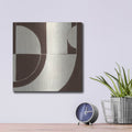 'Laid Chocolate Brown' by Danhui Nai – Metal Wall Art, 12x12 room view