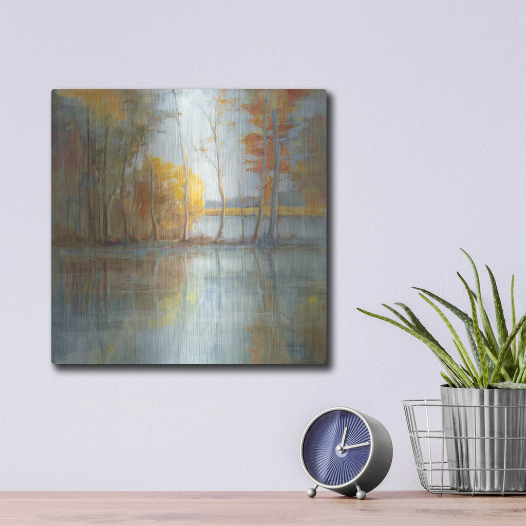 'Lakeside Reflection' by Danhui Nai – Metal Wall Art, 12x12 room view