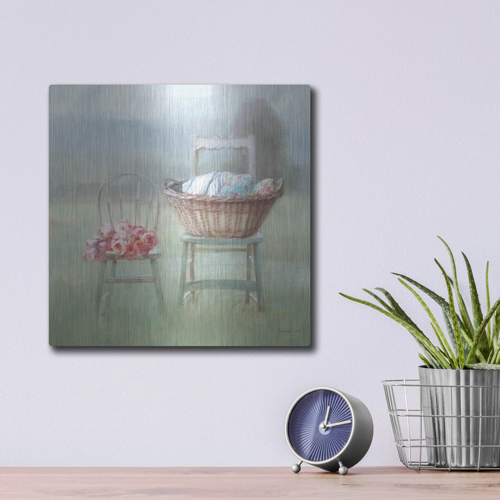 'Laundry Day 3' by Danhui Nai – Metal Wall Art, 12x12 room view