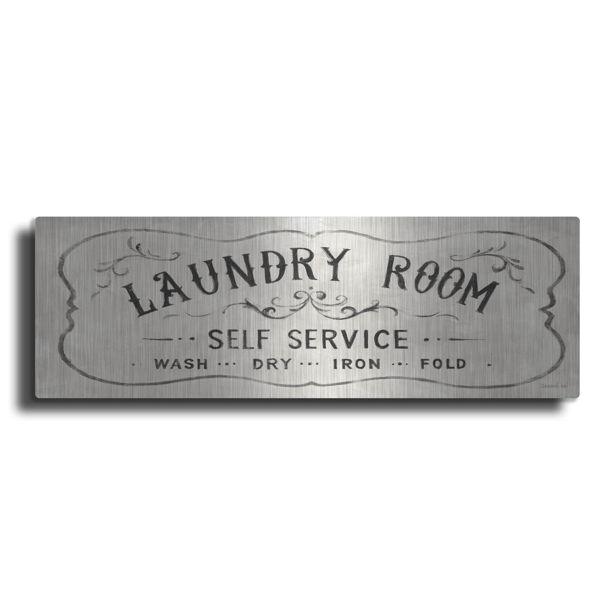 'Laundry Day 7 Neutral Panel' by Danhui Nai – Metal Wall Art