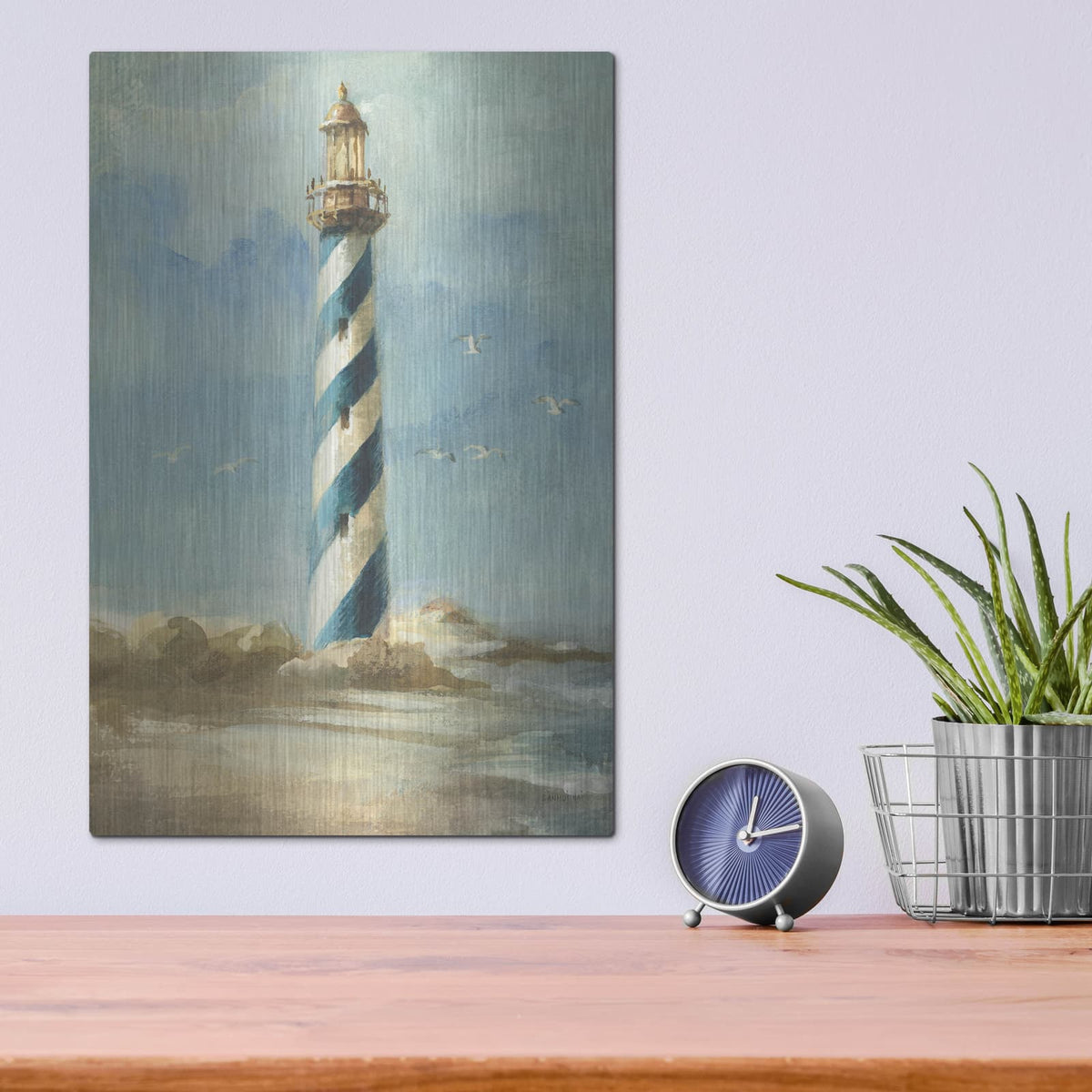'Lighthouse 1' by Danhui Nai – Metal Wall Art, 12x16 room view