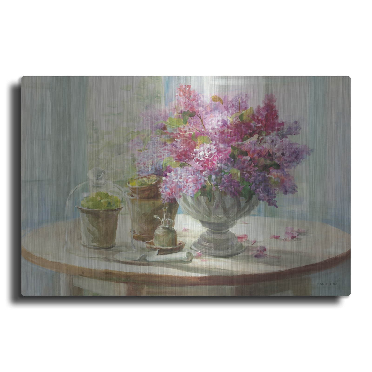 'Lilacs Still Life' by Danhui Nai – Metal Wall Art